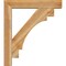 Ekena Millwork Merced Block Rough Sawn Bracket w/ Offset Brace, Western Red Cedar, 6"W x 30"D x 34"H BKT0604X30X34MRC05RWR - alternate 4